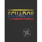 ECUADOR: PERSONALIZED GIFT FOR ECUADORIAN FRIEND FOR TRAVEL LIGHTLY LINED PAGES DAILY JOURNAL DIARY NOTEPAD