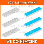 50x11x5mm Silver Heatsink Cooler Radiator With Thermal Pad for DIP GPU IC CPU