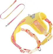 Fravsiu Pet Harness | Chest Harness Dog Walking | Breathable Adjustable Vest for Outdoor Sports Park Small Breed Hiking Adventure Service Work Car Travel