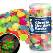 450 Pieces Glow in the Dark Rocks - Powered by Sunlight - Multi-colored