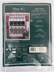 Vintage Heritage Lace Apple Basket Window Valance White 60" W x 14" L