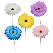 5 Pcs Gerbera Lawn Pile Garden Stake Decoration Stakes for Outdoor Decorations