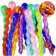Spiral Balloon Mixed Color 100 pcs, 40 Inches Latex Twisted Long Balloon for ...
