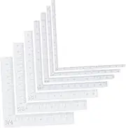 L-square Ruler 7Pcs Positioner Angle Protractor for DIY Layering Easier Art Framing, 0.8mm