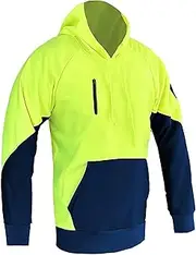 [BIG BEE] Warmup Hi vis Hoodie Jumper Fleece Safety Workwear Sweatshirt Pullover Hooded Jacket
