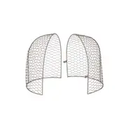 2pc Tunnel Cloche Ends 30cm Wire Mesh Outdoor Garden Yard/Patio Home Decor Brown