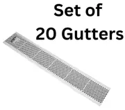 20-Pack 3ft White Vinyl Snap-In Gutter Guard Covers - Leaf & Debris Protection