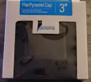 Fortress Accents 52500030 Flat Pyramid Post Cap Gloss Black Aluminum 3" x 3"