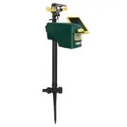 Solar Powered Motion Sensor Activated Animal Repeller Water Sprinkler Tool