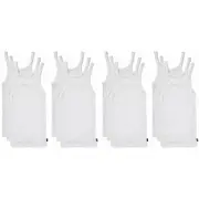12 Pack Bonds Teena Singlet Girls Kids White Comfy Cotton Tank Top UYG43A Bulk