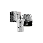 BIALETTI MOKA EXPRESS 90TH ANNIVERSARY MODEL DOODLE ART 3-CU