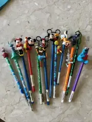 Vintage Applause LOT 12 of Pencil Topper Disney Mickey Minnie Pooh goofy +more