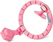 Smart Fitness Hoops,Counting,Will Not Drop Hula Hoop, Disassembly Ring Hoop,Fitness Massage Hula Hoop Abdomen Hula Hoop Pink