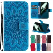 Flip Leather Sunflower Card Wallet Phone Case For OnePlus 10T 7 8 9 11 Nord CE