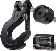 Winch Hook 3/8" - Clevis Slip Hook with Safety Latch & Winch Cable Hook Stopper,