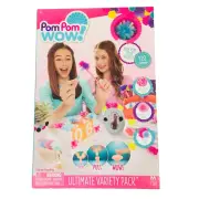 Pom Pom Wow Ultimate Variety Pack 120 Pom Poms Sparkle Shine Yarn Sealed New
