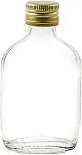 Wares of Knutsford 70 x Small Glass Bottles Flask (50ml) with Gold Caps - Perfect for Weddings - Mini Hip Flask Style