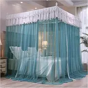Bed Canopy Bedroom Mosquito Net for 6ft/1.8m Bed, Bed Curtain for Girls Bedroom, 4 Corner Pole Support (Color : Style 6, Size : 1.8x2.2x2m)