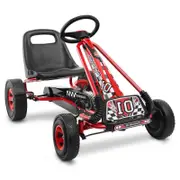 Costway Kids Pedal Go Kart Ride On Toys Outdoor Racer - Red