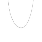 9ct White Gold 45cm Solid Fine Curb Chain