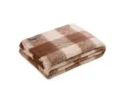 St Albans Mohair Knee Wrap Rug Mocha Check
