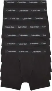 Calvin Klein Men's Cotton Stretch 7-Pack Boxer Brief Small, 7 Black