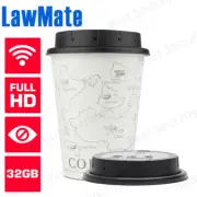 LawMate WIFI 32GB Coffee Cup Camera Lid Portable High-End Recording Spy Hidden
