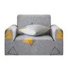 SOGA 1-Seater Geometric Print Sofa Cover Couch Protector