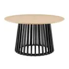 Design Square Calandra Classic Round Tea Coffee Table 90cm Black/Oak