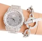 GUESS Watch Women's Watch U1337L1 Ladies Dress Swarovski Crystals Ip-Silber New