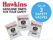 3 x Orignal Hawkins Safety Valve For All Type Pressure Cooker 1.5 Ltr To 22 Ltr