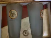 American Expedition Wildlife Frosted Pint Glass Set Of 2 Whitetail Deer
