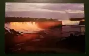 Illuminated View of Niagara Falls taken from Niagara Falls, Canada postcard