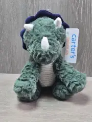 Carters Just One You Dinosaur Triceratops Plush Green Blue Target Lovey 68050
