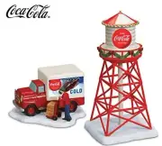 Coca Cola Water Tower & Delivery Truck Christmas Railroad Accessories HO Scale