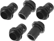 X AUTOHAUX M20x1.5 Cable Glands 13mm / 0.51" Bellows Waterproof Joint Straight-Through PA6 Nylon Black 5 Pcs