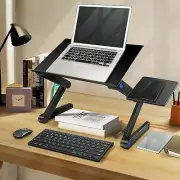 Portable Computer Laptop Desk Foldable Table Workstation Notebook Riser with 2 C