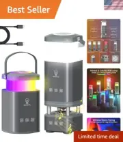 LED Camping Lantern Rechargeable, LED Lanterns with Bluetooth Speaker, RGB Ca...