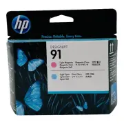 Genuine HP DesignJet 91 Light Magenta & Light Cyan Printhead Cartridge - 03/2026
