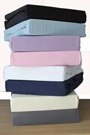 Family Bedding Cotton Thick Jersey Super King Bed Fitted Sheet, 180 cm x 200 cm,
