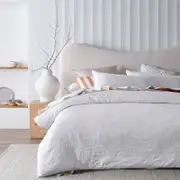 Accessorize Elma Jacquard White Quilt Cover Set