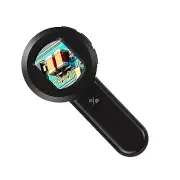 Black Portable Mini Pocket 100X Microscope Coin Jeweler Loupe Lens Illuminated