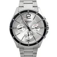 在飛比找樂天市場購物網優惠-CASIO手錶 12刻度三眼鋼錶【NECE52】