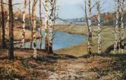 "Fall" Panel Tapestry Gobelin Decorating Fabric 11 x 17"