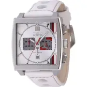 Invicta Men's Watch S1 Rally Chrono Silver Tone Dial White Leather Strap 46837