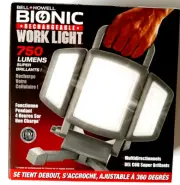 Bell + Howell Bionic Rechargeable Work Light, 750 Lumens, 360 degree adjustable