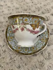 Grace's Teaware China Teacup & Saucer Butterflies & Flowers