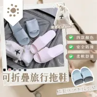 在飛比找momo購物網優惠-【萌萌小兔】摺疊旅行拖鞋 男/女款 室內拖鞋(附收納袋 拖鞋