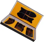 SHERCHPRY 5pcs Scraping Board Set Spa Horn Scalp Cupping Scraper Pressure Tool Massage Board