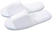 maltose Disposable Slippers for Guests 5 Pairs House Slippers for Guests Non-Slip Hotel Slippers Bulk Soft Thicker Cotton Sole White Travel Slipper Unisex Spa Slippers, 11.2" x 4.3"